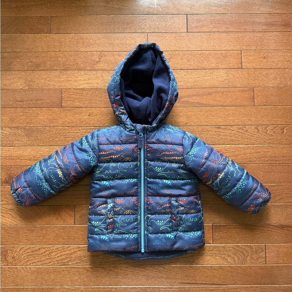 Little Me - Dinosaur Print Puffer Jacket - 18M